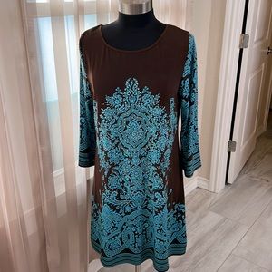 Brown and Turquoise Bling dress